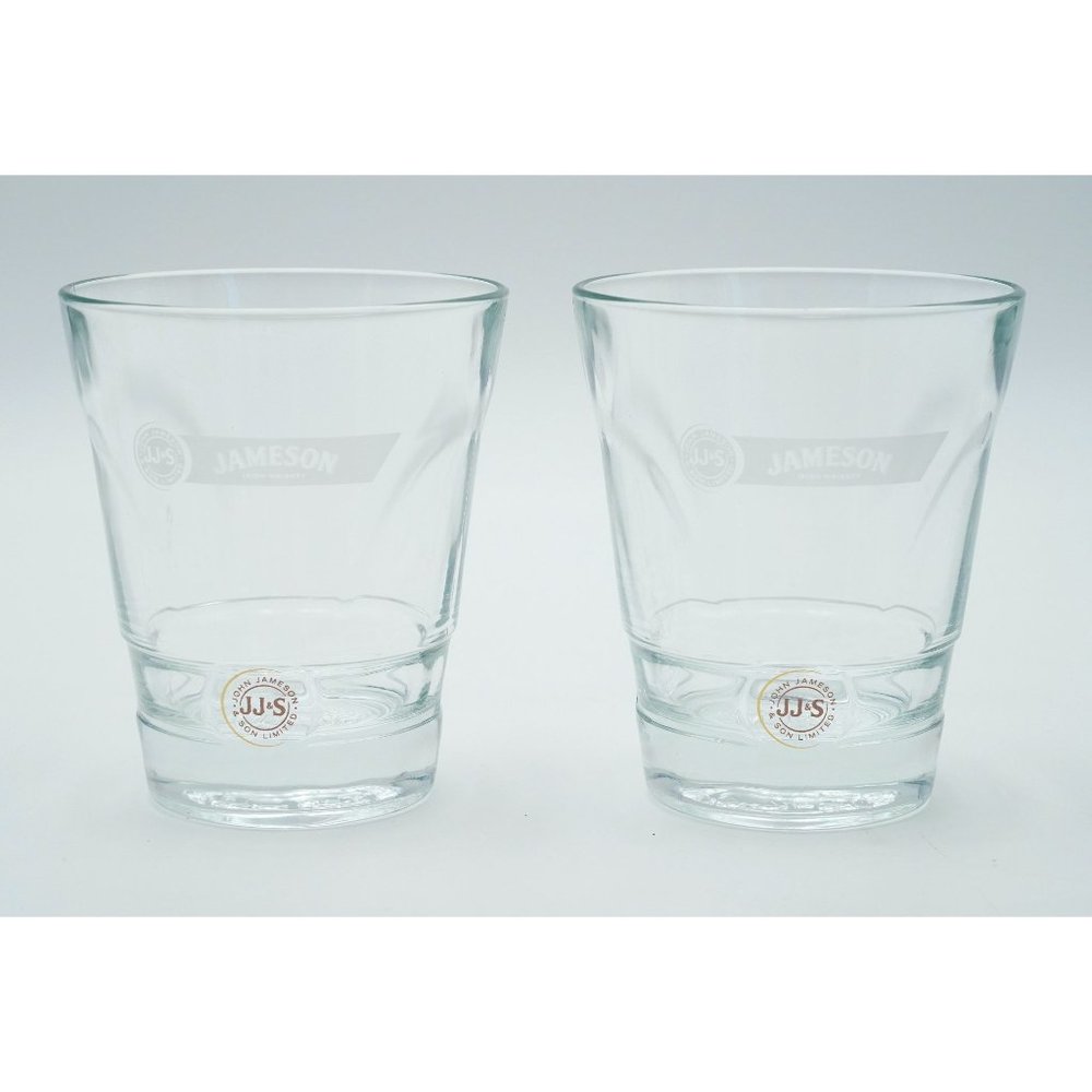 JJ&S Jameson Irish Whiskey Red Label 8 oz Lowball Rocks Glasses Set of 2